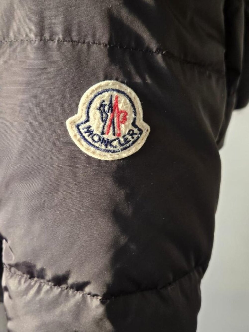 Moncler Boucage Long Down Jacket size 0, color black - Picture 3 of 6
